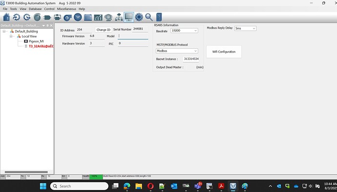 TEMCO T3E-32I T3000 COMM SETUP 080325