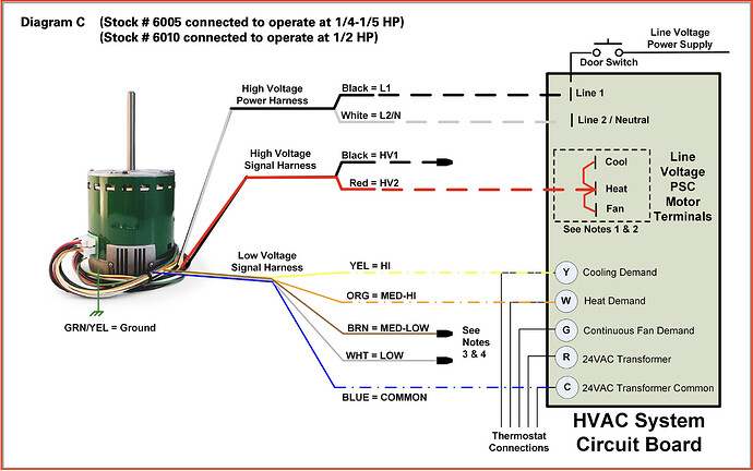 Genteq Evergreen Motor Wiring